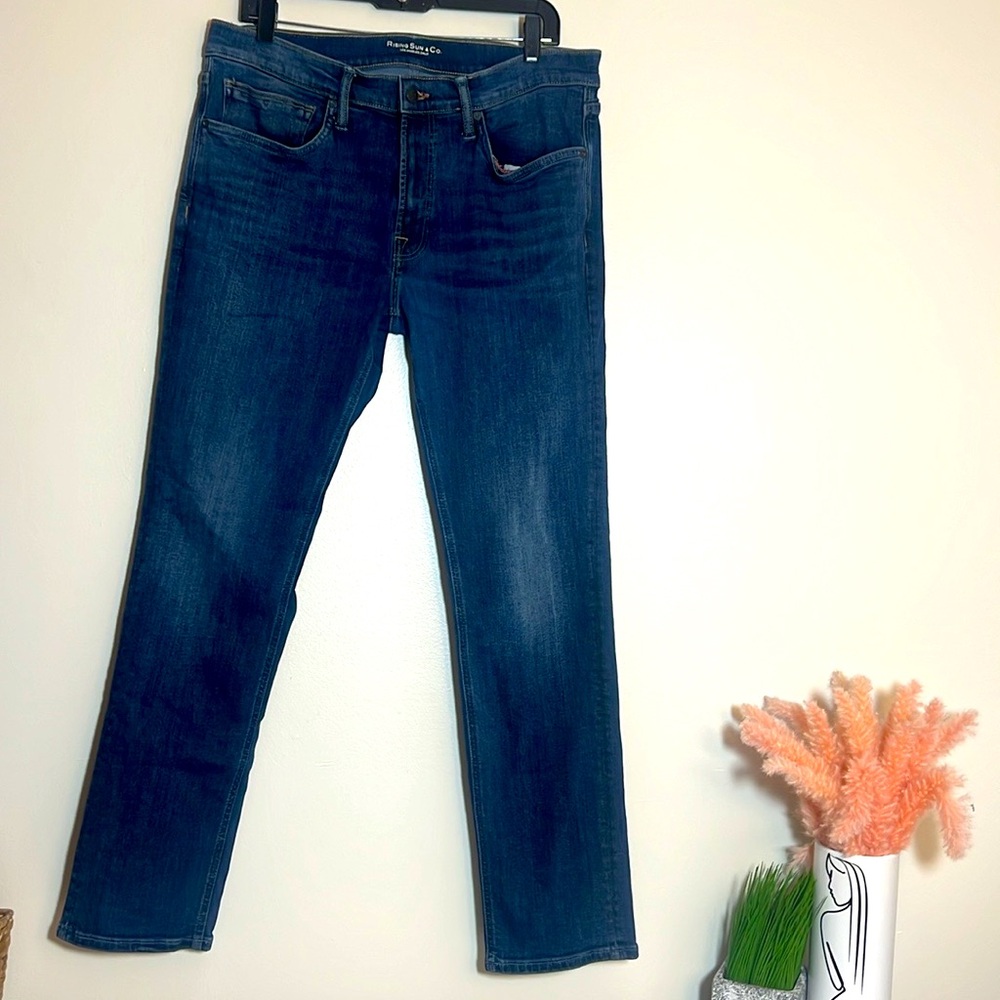 Rising Sun & Co Slim Fit Blue Denim Jeans 35 X 32